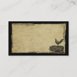 Hahn-u. Schwein-Prim Geschäfts-Karten Visitenkarte