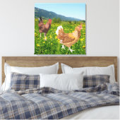 Hahn und Henne 2 Leinwanddruck (Insitu (Schlafzimmer))