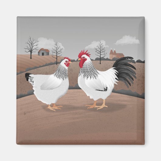 Hahn und Henne Magnet (Vorne)