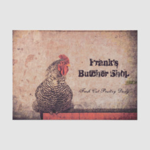 Hahn Vintage Antik Textur Bauernhof Land Seidenpapier