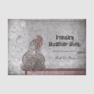 Hahn Vintage Bauernhof Antiquität Textur Land Seidenpapier