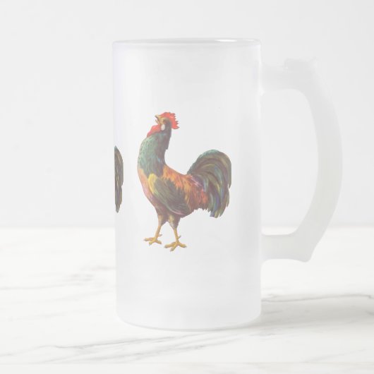 Hahn Vintage-Kiste Kunstbecher Mattglas Bierglas (Rechts)