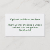 Hahn-Visitenkarteschablone Visitenkarte (Rückseite)