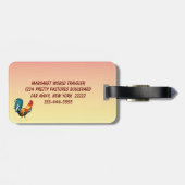 Hahn-Vogel-Tier-Gepäckanhänger Gepäckanhänger (Rückseite horizontal)