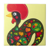 Hahn von Barcelos Nr02 - Galo de Barcelos Fliese (Vorderseite)