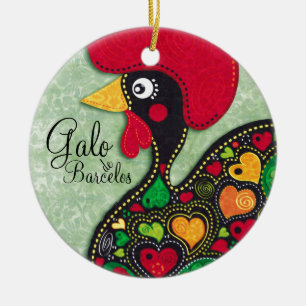 Hahn von Portugal - Galo de Barcelos Keramik Ornament