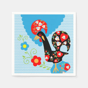 Hahn von Portugal Serviette