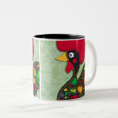 Hahn von Portugal Zweifarbige Tasse (VorderseiteRechts)