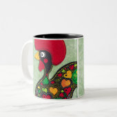 Hahn von Portugal Zweifarbige Tasse (Vorderseite Links)