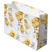 Hähnchen 1. Geburtstag Bauerntier Geburtstag Große Geschenktüte (Rückseite Schrägansicht)