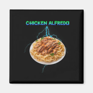 Hähnchen Alfredo Meme Bootleg Rap Stil 90er Vintag Magnet