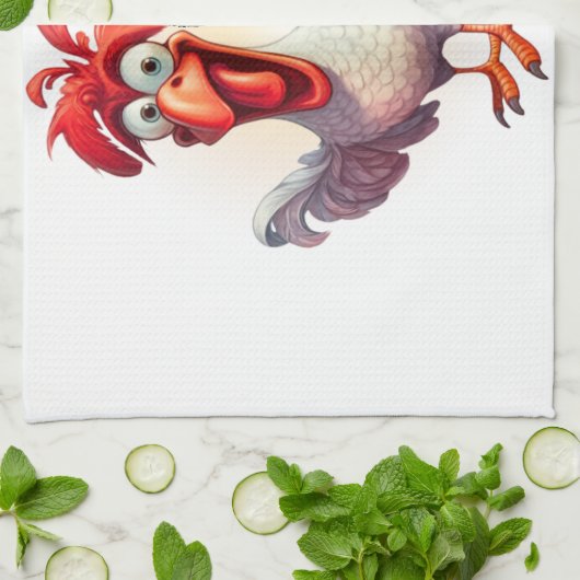 Hähnchen auf dir geschirrtuch (Gefaltet)