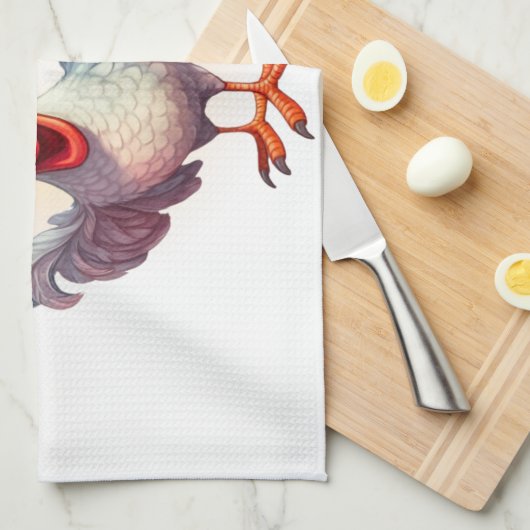 Hähnchen auf dir geschirrtuch (Viertel Falte)