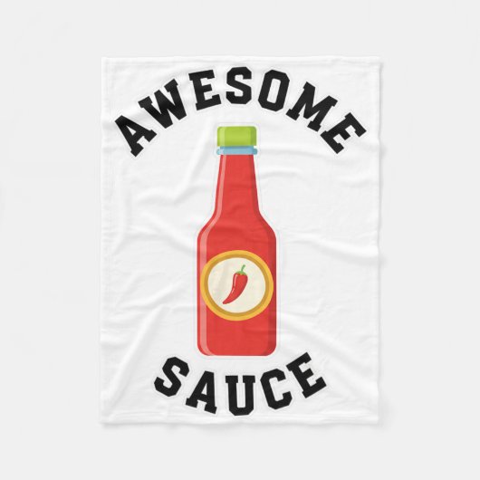 Hähnchen Awesome Sauce Flasche Fleecedecke (Vorderseite)