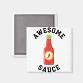 Hähnchen Awesome Sauce Flasche Magnet (Vorderseite/Rückseite)