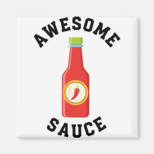 Hähnchen Awesome Sauce Flasche Magnet (Vorne)