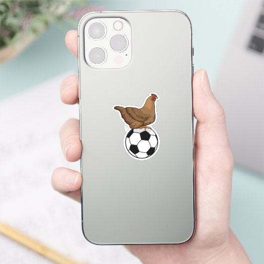 Hähnchen beim Fußball-Sport Aufkleber (Telefon)