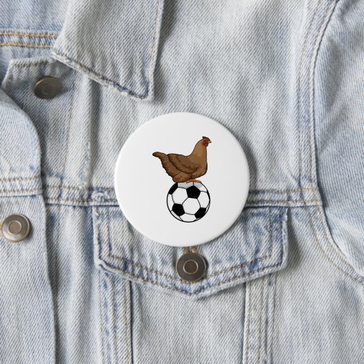 Hähnchen beim Fußball-Sport Button (Beispiel)