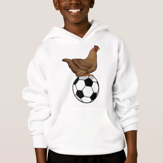 Hähnchen beim Fußball-Sport Hoodie (Vorderseite)
