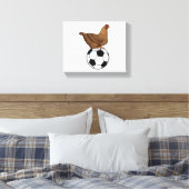 Hähnchen beim Fußball-Sport Leinwanddruck (Insitu (Schlafzimmer))