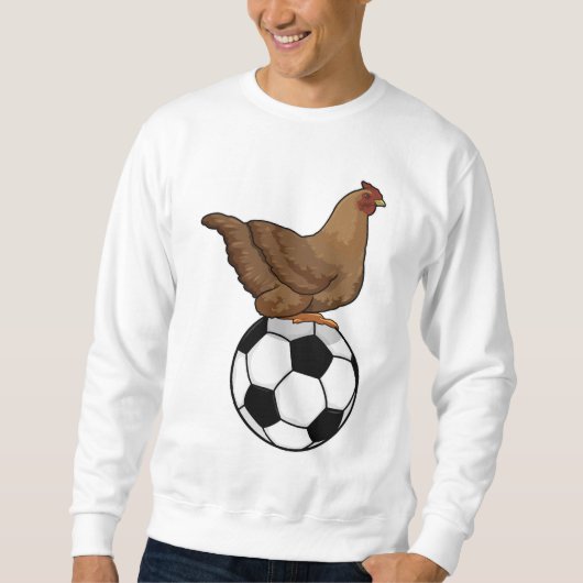 Hähnchen beim Fußball-Sport Sweatshirt (Vorderseite)