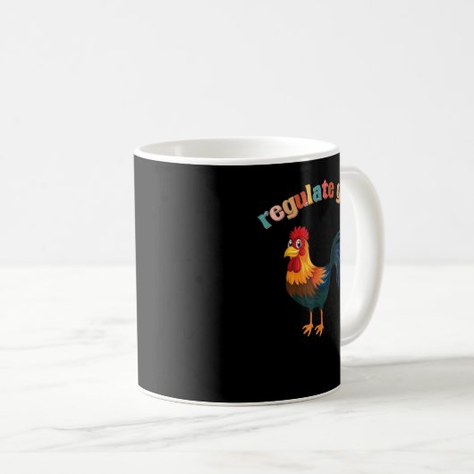 Hähnchen Beruflich Chaser Funny Chicken Farm Kaffeetasse (VorderseiteRechts)