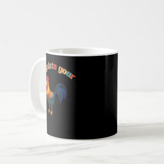 Hähnchen Beruflich Chaser Funny Chicken Farm Kaffeetasse (Vorderseite Links)