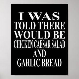 Hähnchen Caesar Salat Bekleidung Großartig Lustig  Poster