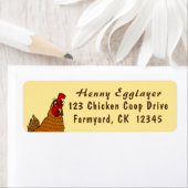 Hähnchen Custom Rücksendeadressen-Aufklebers Red H (Insitu)