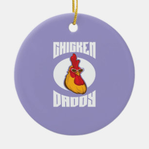 Hähnchen-Daddy-Farmpoultry Keramik Ornament