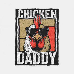 Hähnchen Daddy Hahn Farmer Lustiger Vatertag Für Fleecedecke