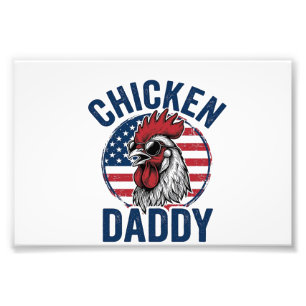Hähnchen Daddy Hahn Vintage Patriotisches Shirt De Fotodruck