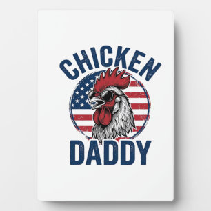 Hähnchen Daddy Hahn Vintage Patriotisches Shirt De Fotoplatte