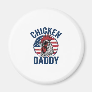 Hähnchen Daddy Hahn Vintage Patriotisches Shirt De Magnet
