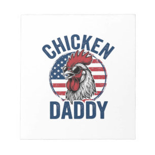 Hähnchen Daddy Hahn Vintage Patriotisches Shirt De Notizblock