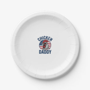 Hähnchen Daddy Hahn Vintage Patriotisches Shirt De Pappteller