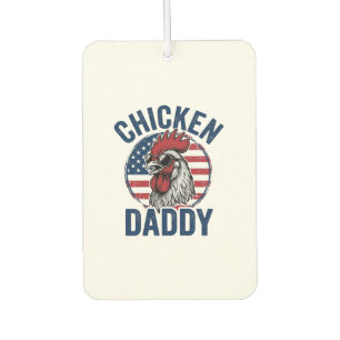 Hähnchen-Daddy-Hahn Vintage-Patriotismus-Shirt Des Autolufterfrischer