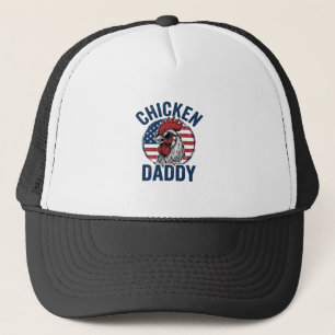 Hähnchen-Daddy-Hahn Vintage-Patriotismus-Shirt Des Truckerkappe