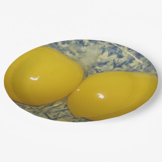 Hähnchen-Doppeleier-Jolk-Papierplatte Pappteller (Schrägansicht)