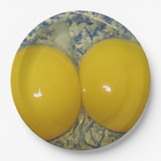 Hähnchen-Doppeleier-Jolk-Papierplatte Pappteller (Vorderseite)