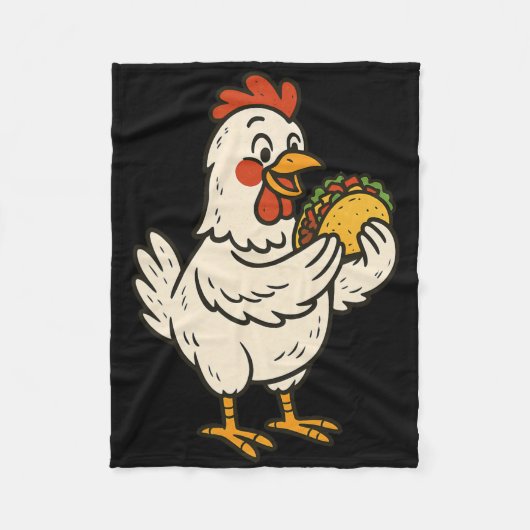 Hähnchen essender Taco _1 Fleecedecke (Vorderseite)