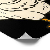 Hähnchen essender Taco _1  Poster (Ecke)