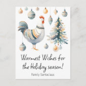 Hähnchen Feiertagspostkarte (Vorderseite)