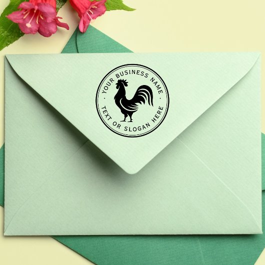 Hähnchen-Firmenlogo Große Briefmarke aus Kautschuk Gummistempel