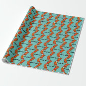 Hähnchen, Funny Brown Rooster Cartoon Taunt Geschenkpapier (Ungerollt)