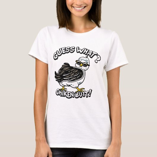 Hähnchen Funny Meme Ratet was? HühnerHintern! T-Shirt (Vorderseite)