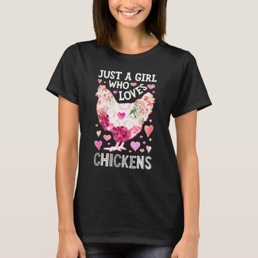 Hähnchen für Mädchen von Hähnchen T-Shirt (Vorderseite)