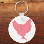 Hähnchen, gemustert schlüsselanhänger (Vorderseite)