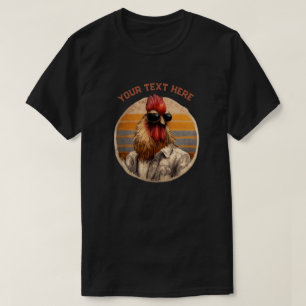 Hähnchen-Hahn mit Sonnenbrille T-Shirt-Design T-Shirt