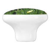 Hähnchen-Hähnchen, schwarz, in Hülsenfrüchten Yet Keramikknauf (Seitenansicht)